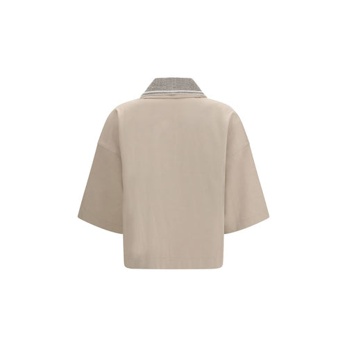 Brunello Cucinelli Beige Cotton Polo Shirt