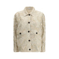 Brunello Cucinelli Beige Cotton Full-Length Jacket