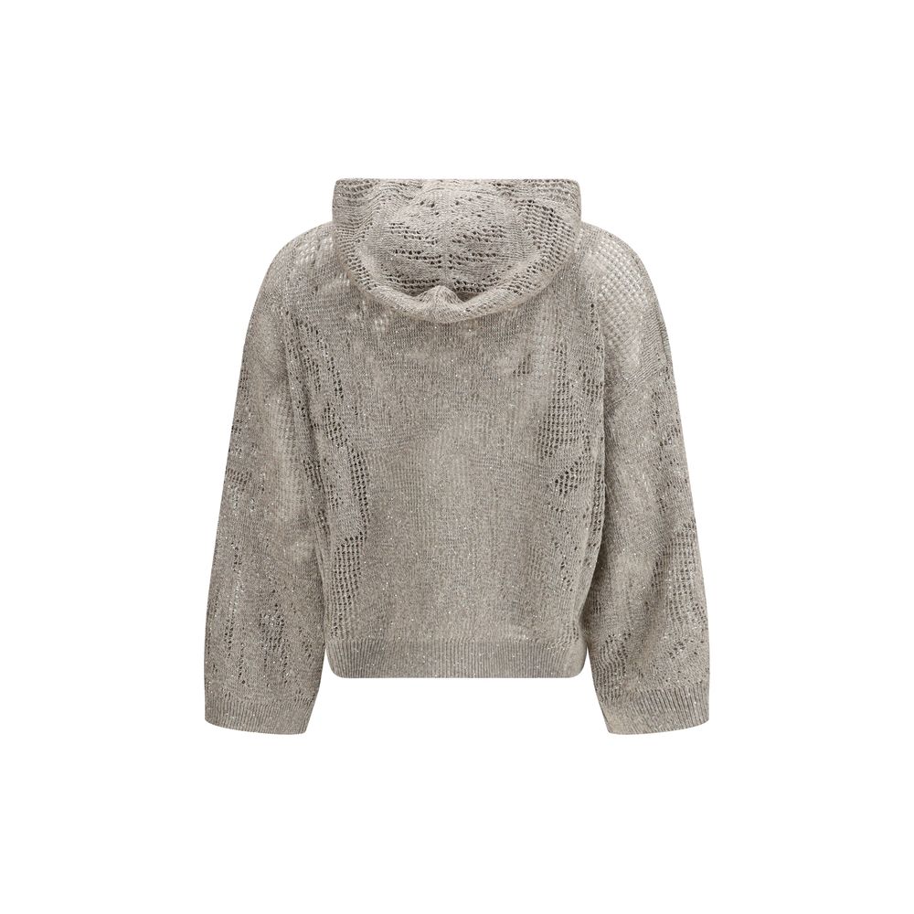 Brunello Cucinelli Beige Linen Hoodie