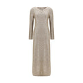 Brunello Cucinelli Brown Acetate Casual Dress