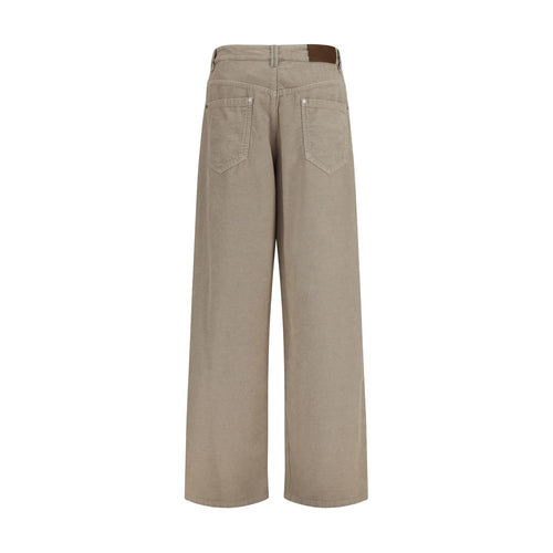 Brunello Cucinelli Beige Cotton Casual Pants